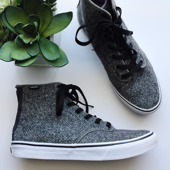 Vans Shoes - Vans Women’s Sk8-Hi Zip Grey Tweed Camden Sneakers